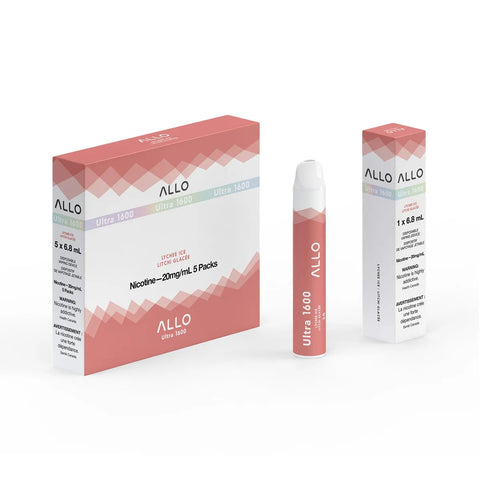 Allo Ultra 1600 Disposable - Lychee Ice Ice vape shop vape store wii vape gta york toronto ontario canada best price cheap #1  shop number one shop DISPOSABLE DISPOSABLES salt nic salt Nicotine TFN  in toronto Herbal Vape dry herb concentrates  Shatter Dabs Weed dash vapes Marijuana weed