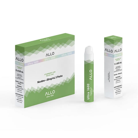 Allo Ultra 1600 Disposable -  Strawberry Kiwi vape shop vape store wii vape gta york toronto ontario canada best price cheap #1  shop number one shop DISPOSABLE DISPOSABLES salt nic salt Nicotine TFN  in toronto Herbal Vape dry herb concentrates  Shatter Dabs Weed dash vapes Marijuana weed