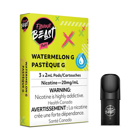 Flavour Beast Pod Pack 20mg 3/pk Stlth - Watermelon G vape shop vape store wii vape gta york toronto ontario canada best price cheap #1  shop number one shop DISPOSABLE DISPOSABLES salt nic salt Nicotine TFN  in toronto Herbal Vape dry herb concentrates  Shatter Dabs Weed dash vapes  Marijuana weed Supreme