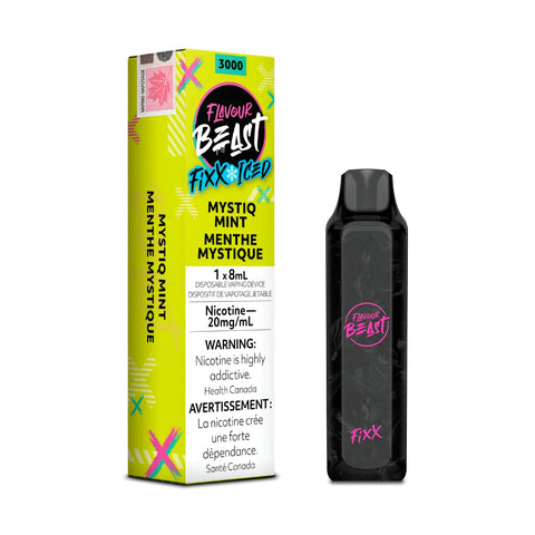 Flavour Beast Fixx Disposable - Mystiq Mint Iced vape shop vape store wii vape gta york toronto ontario canada best price cheap 1  shop number one shop DISPOSABLE DISPOSABLES salt nic salt Nicotine TFN Herbal Vape dry herb concentrates  Shatter Dabs Weed dash vapes how to how to? sale boxing day black friday  Marijuana weed Supreme